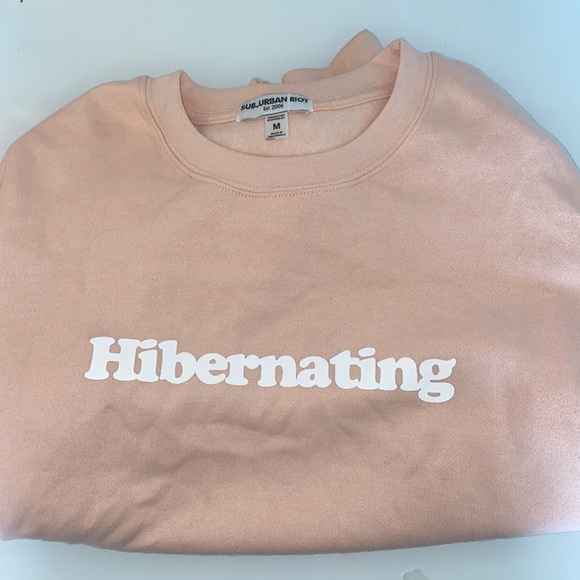 Hollie Ray Boutique “Hibernating” Sweatshirt size medium (light pink/white) - Picture 3 of 3